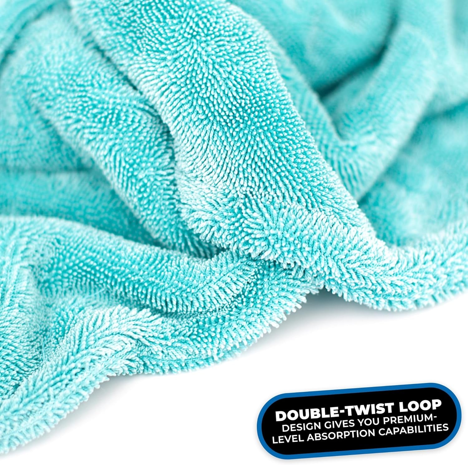 - the Liquid8R - Absorbent 70/30 Blend Microfiber Drying Towel for Cars, Trucks, Suvs, Safe for Detailing + Scratch Free, Twist Loop, 1100Gsm, 25In X 36In, Aqua Blue