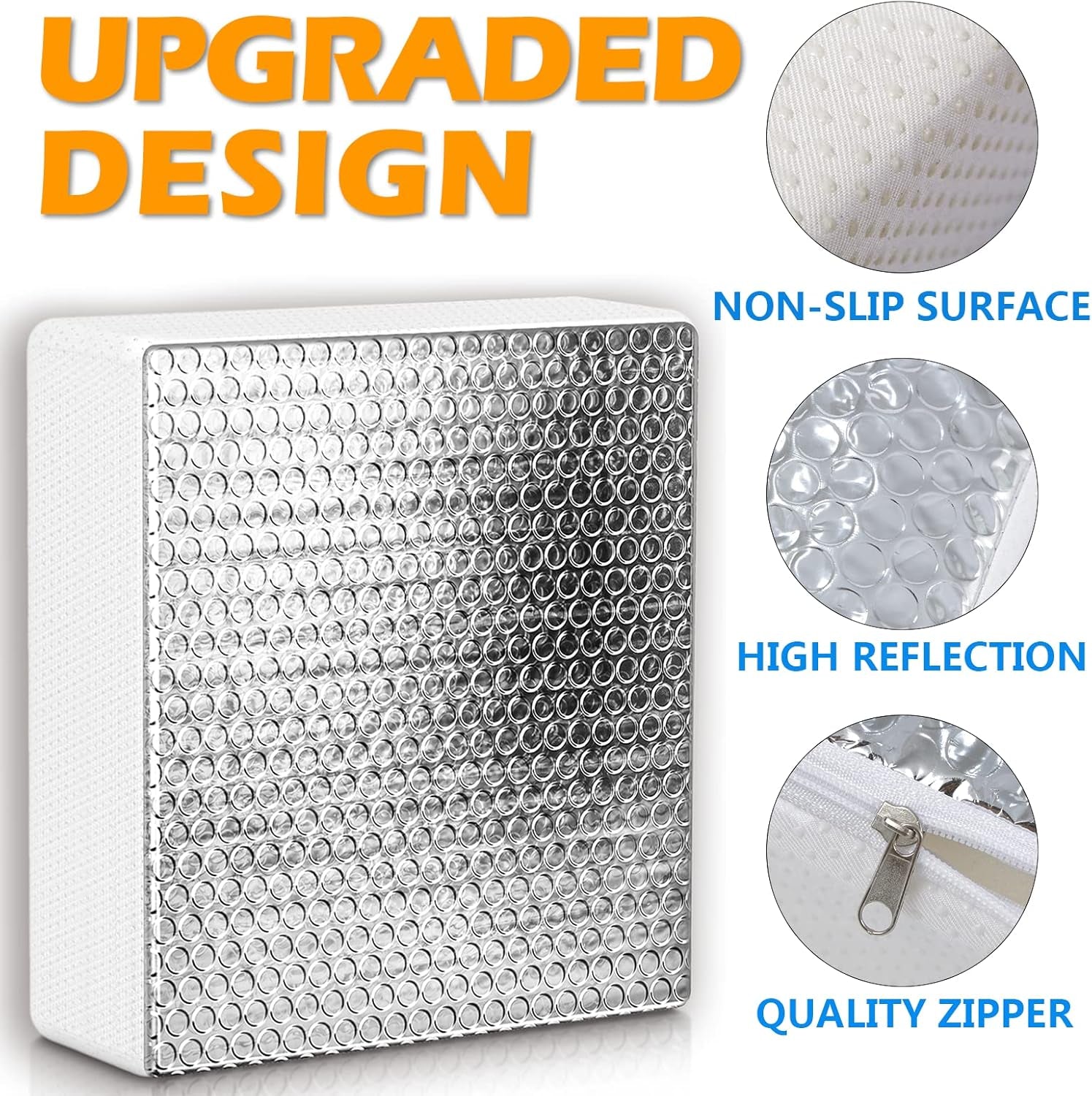 RV Vent Insulator 14″X14″X3″, 2 Piece Universal RV Skylight Cover with Reflective Surface, Skylight Shade Energy Savings Sunroof Fits for 14 Inch X 14 Inch Rv/Camper Vents