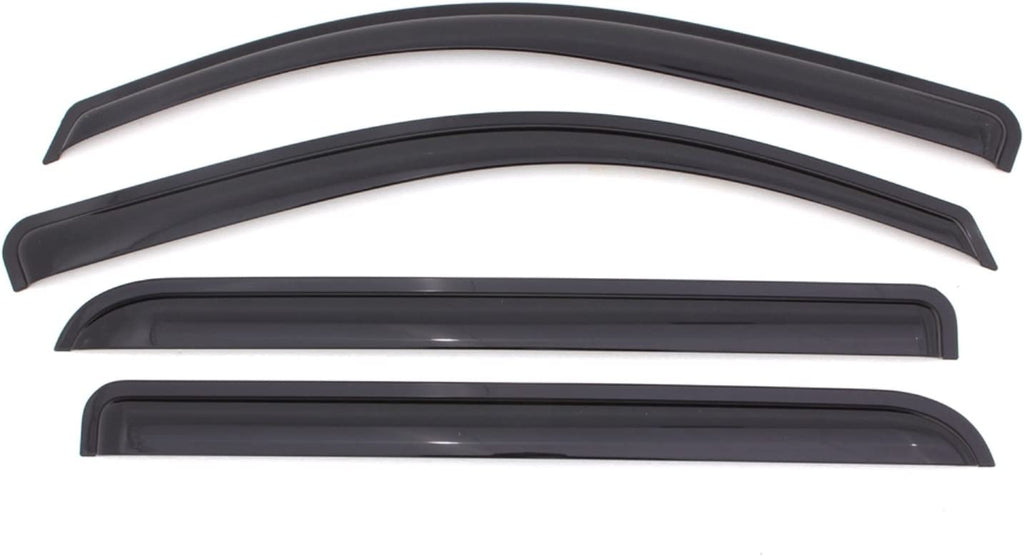 [] outside Mount Rain Guards for 2008 - 2020 Dodge Journey | Window Vent Visors, 4 Pcs. - Smoke | 94072