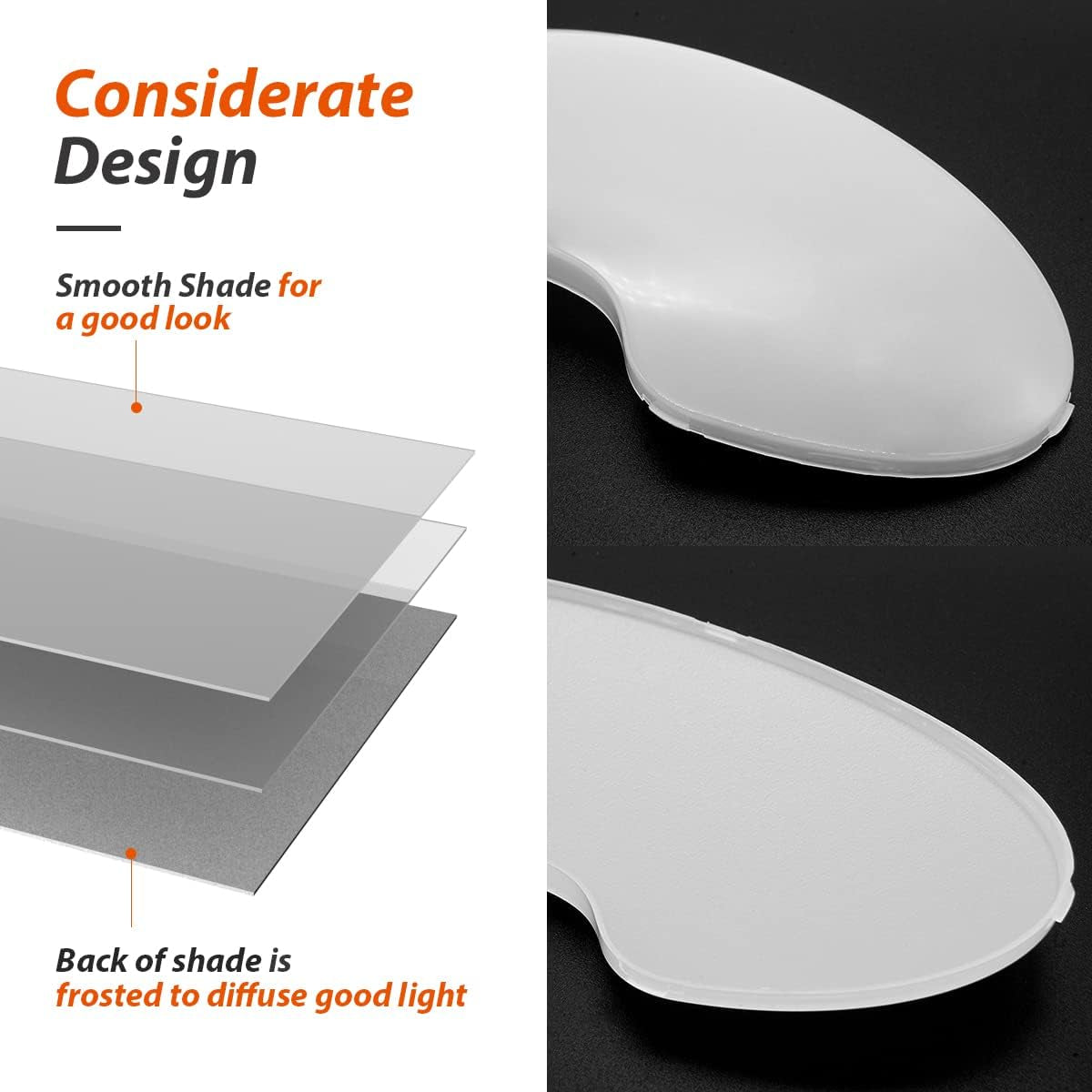 12V RV Interior Light with On/Off Switch 6 Inch Oval LED Ceiling Light 4.5W 3500K Soft White Lighting, Pack of 1