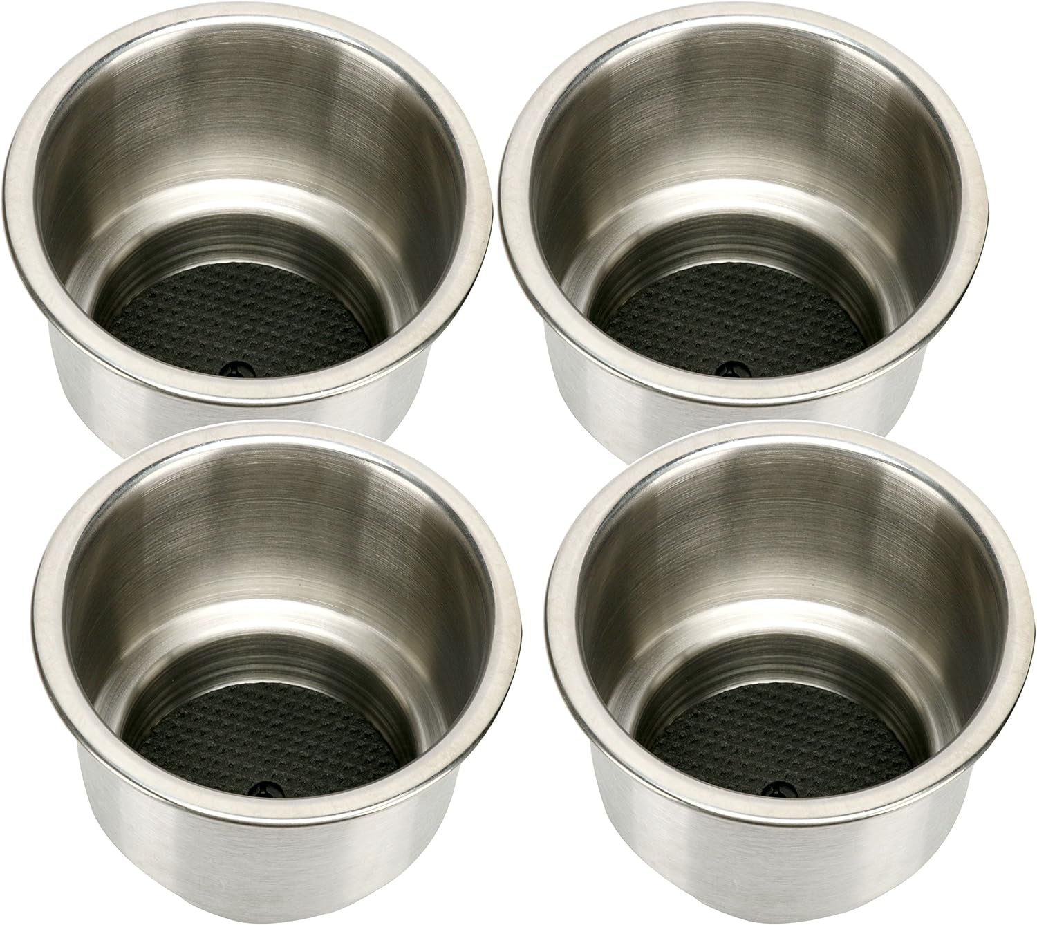 4Pcs Stainless Steel Cup Drink Holder with Drain for Marine Boat RV Camper