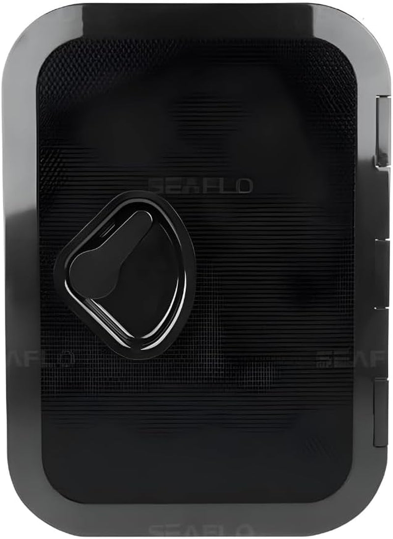 Marine Boat Deck Rectangular Access Hatch - White/Black, Lock and Key/Regular