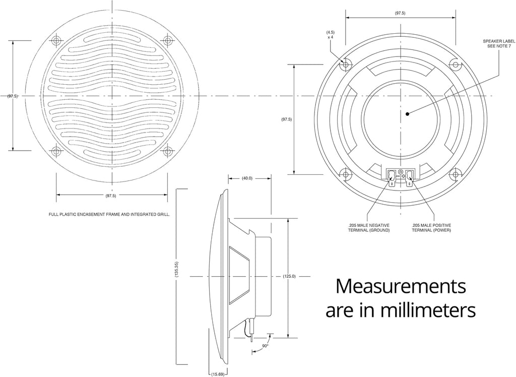 5-Inch Water Resistant Outdoor Speakers, Dual Cone, 25W Peak Power, Marine and RV Compatible (White)