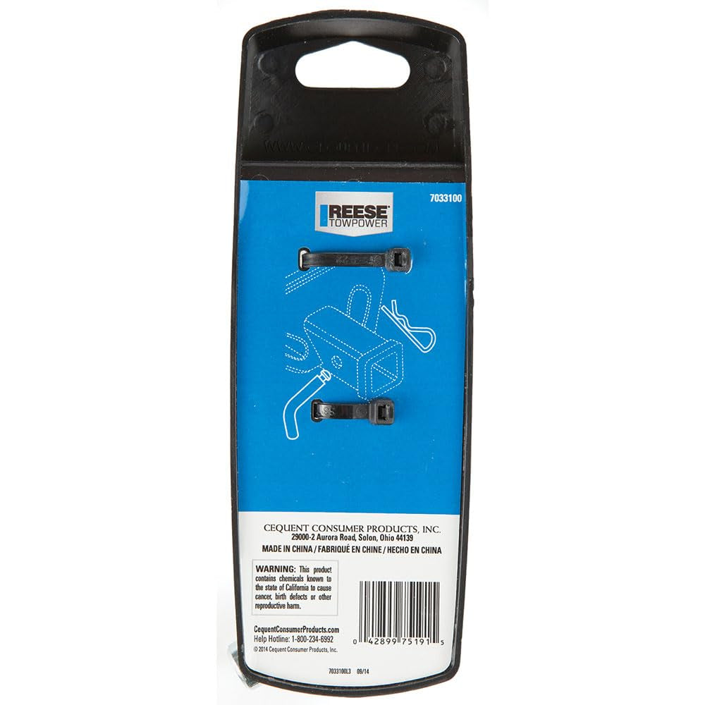 Towpower 7033100 Class V Zinc Finish Pin and Clip , Black