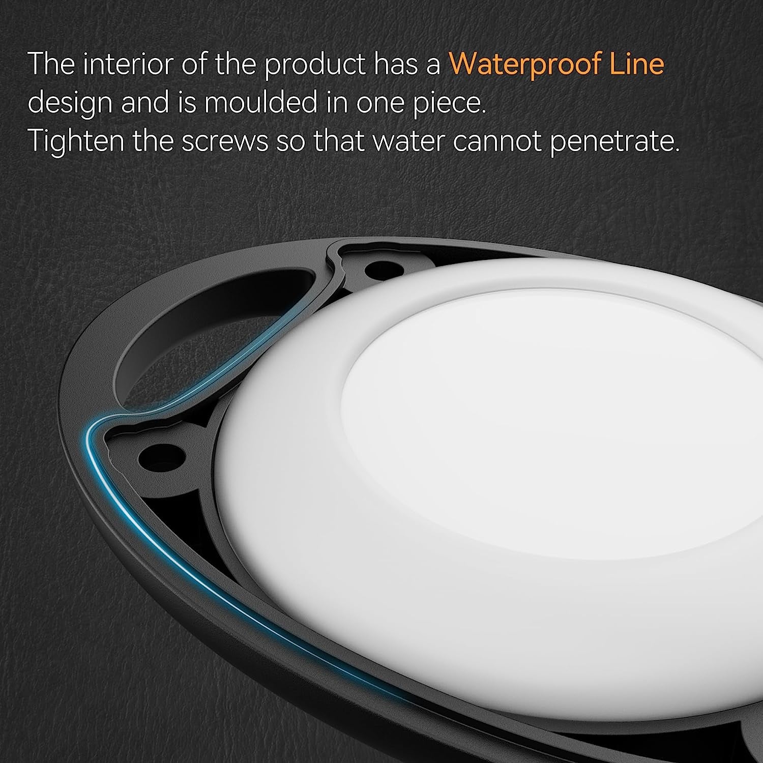 (4 Pack) for Airtag Keychain Holder Case | IPX8 Waterproof, Ultra-Compact | Portable for Air Tag Holder Cover for Backpack, Keys, Luggage - 2 Black/2 Blue